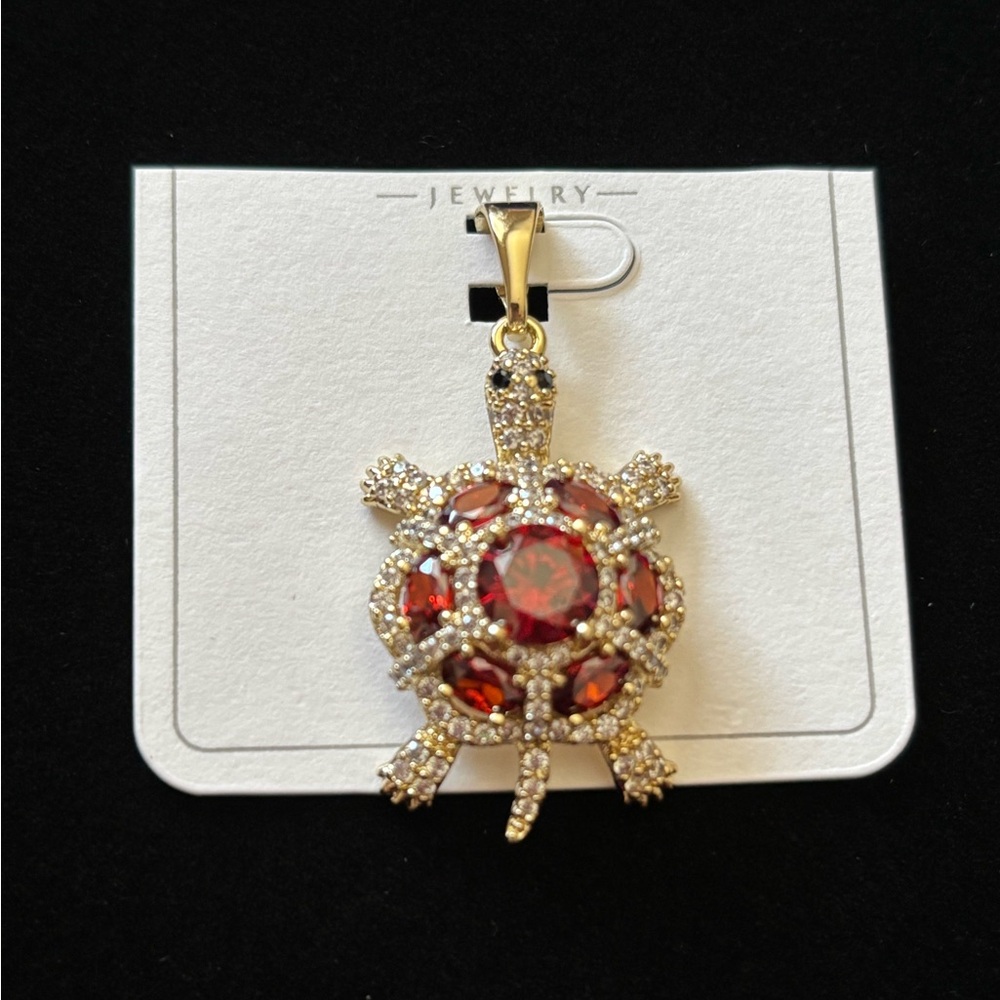 14K Gold Plated Turtle Pendant
